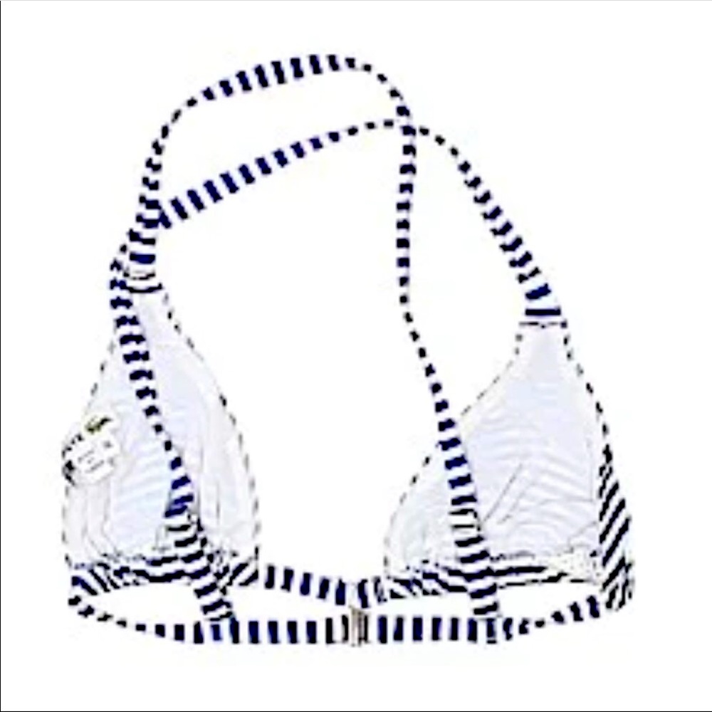 Nautical Striped String Bikini Top By Lacoste - image 2